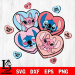 Stitch valentien svg eps dxf png file, Digital Download,Instant Download