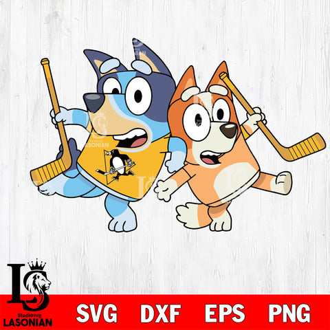 Bluey Pittsburgh Penguins 2 svg dxf eps png file, Digital Download , Instant Download