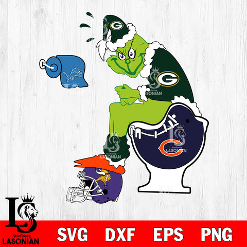 Custom random Minnesota Vikings Grinch Football Theme Toilet svg, NFL svg eps dxf png file, Digital Download , Instant Download