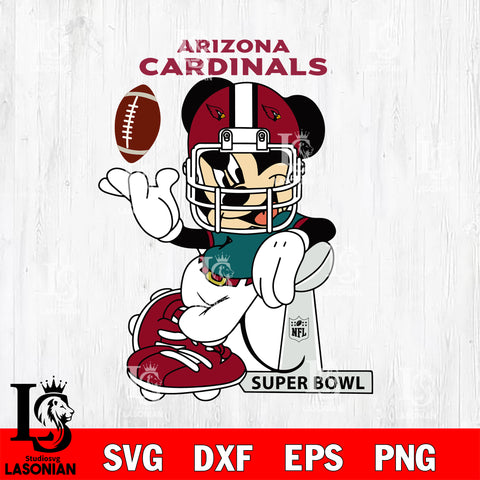 Arizona Cardinals Mickey Mouse And Friends svg, NFL svg eps dxf png file, Digital Download , Instant Download