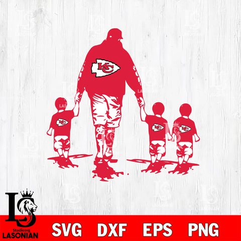 NFL Like father like son Kansas City Chiefs 3 svg eps dxf png file, Digital Download