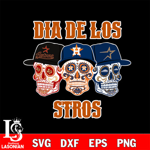 Día de los Astros Skull SVG DXF EPS PNG FILE,MLB File Cut, Digital Download,Instant Download, Silhouette