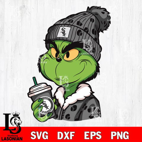 Boujee grinch Chicago White Sox svg eps dxf png file, Digital Download, Instant Download