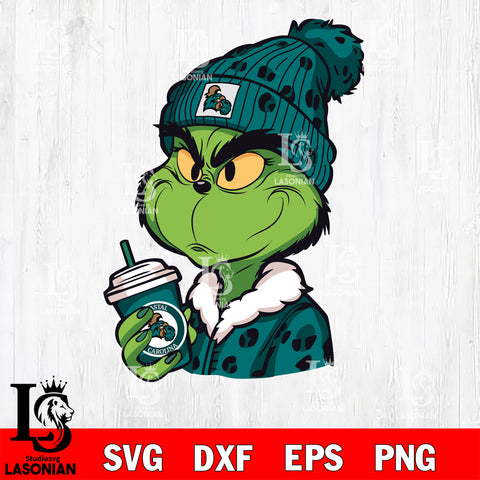 Boujee grinch COASTAL CAROLINA svg eps dxf png file, Digital Download