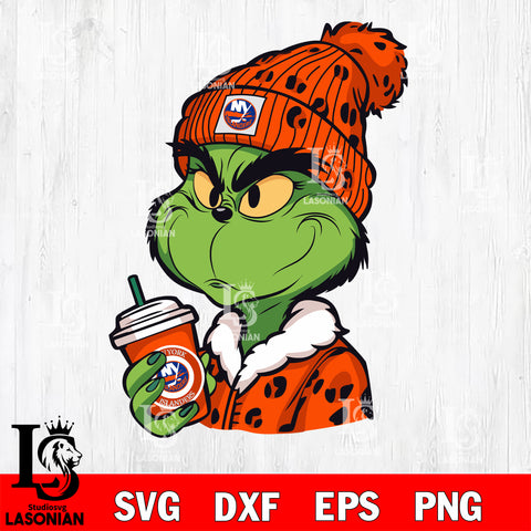 Boujee grinch New York Islanders svg dxf eps png file, Digital Download , Instant Download