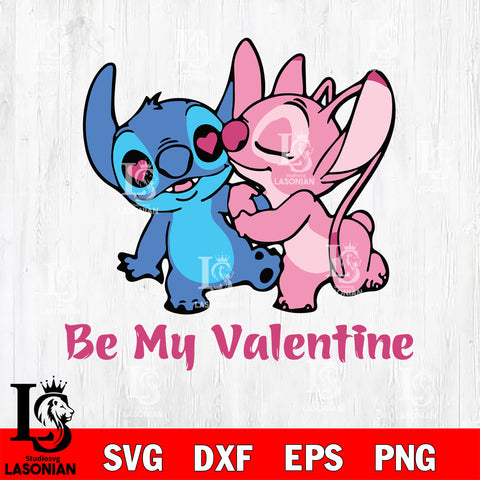 Stitch valentien svg eps dxf png file, Digital Download,Instant Download