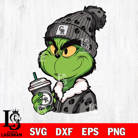 Boujee grinch Colorado Rockies svg eps dxf png file, Digital Download, Instant Download