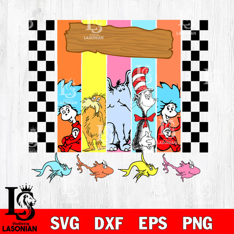 Dr seuss svg, cat in the hat svg, custom name svg eps dxf png file, Digital Download,Instant Download