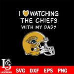 I love watching the Jacksonville Jaguars with my daddy svg eps dxf png file, digital download , Instant Download