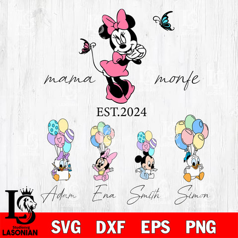 Mama mouse est 2024 svg eps dxf png file, Digital Download, Instant Download