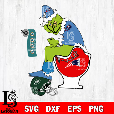 Grinch Football Theme Toilet svg, NFL svg eps dxf png file, Digital Download , Instant Download