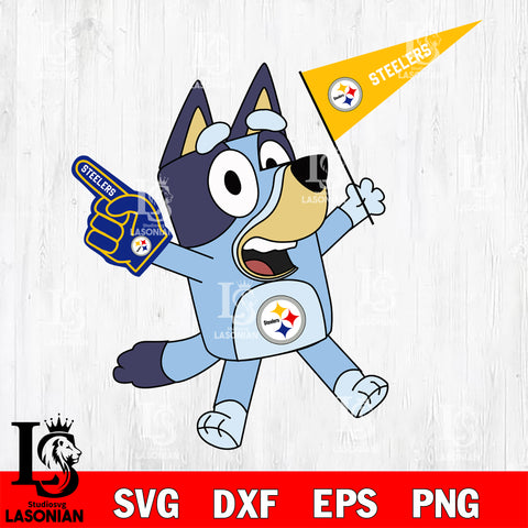 Pittsburgh Steelers bluey svg eps dxf png file, Digital Download , Instant Download