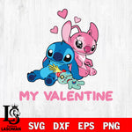 Stitch valentien svg eps dxf png file, Digital Download,Instant Download