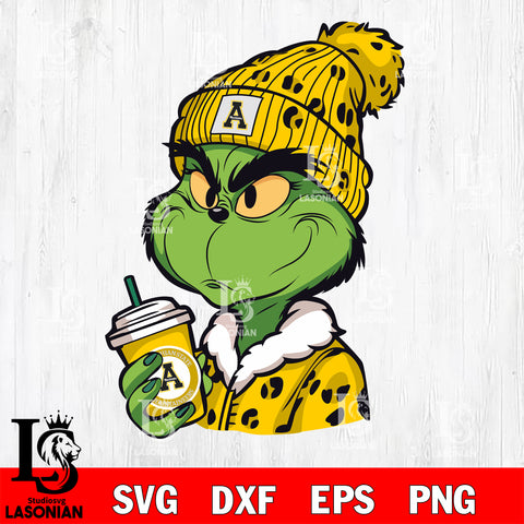 Boujee grinch APPALACHIAN STATE MOUNTAINEERS svg eps dxf png file, Digital Download