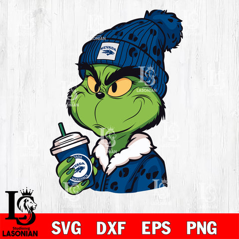 Boujee grinch NEVADA WOLF PACK svg eps dxf png file, Digital Download