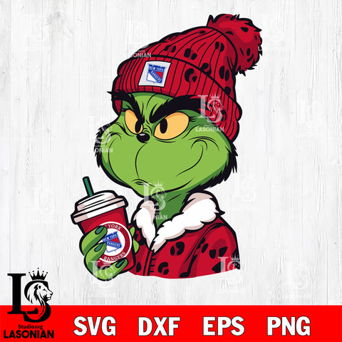 Boujee grinch New York Rangers svg dxf eps png file, Digital Download , Instant Download