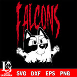 Bluey Atlanta Falcons svg, muffin nfl svg eps dxf png file, Digital Download , Instant Download