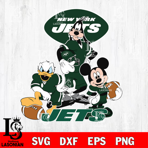 New York Jets Mickey Mouse And Friends svg, NFL svg eps dxf png file, Digital Download , Instant Download