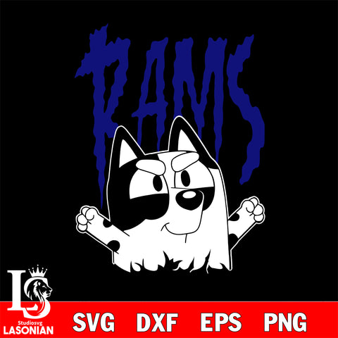 Bluey Los Angeles Rams svg, muffin nfl svg eps dxf png file, Digital Download , Instant Download