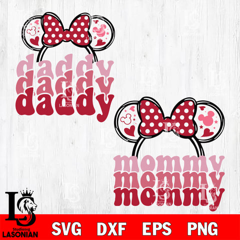 Daddy mommy Svg eps dxf png file, Digital Download, Instant Download