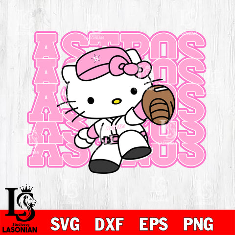 Hello Kitty Houston Astros svg eps dxf png file, Digital Download , Instant Download