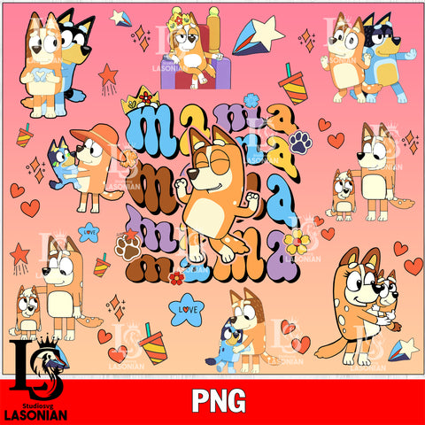 Mama Bluey png , bluey bingo png file, Digital Download, Instant Download