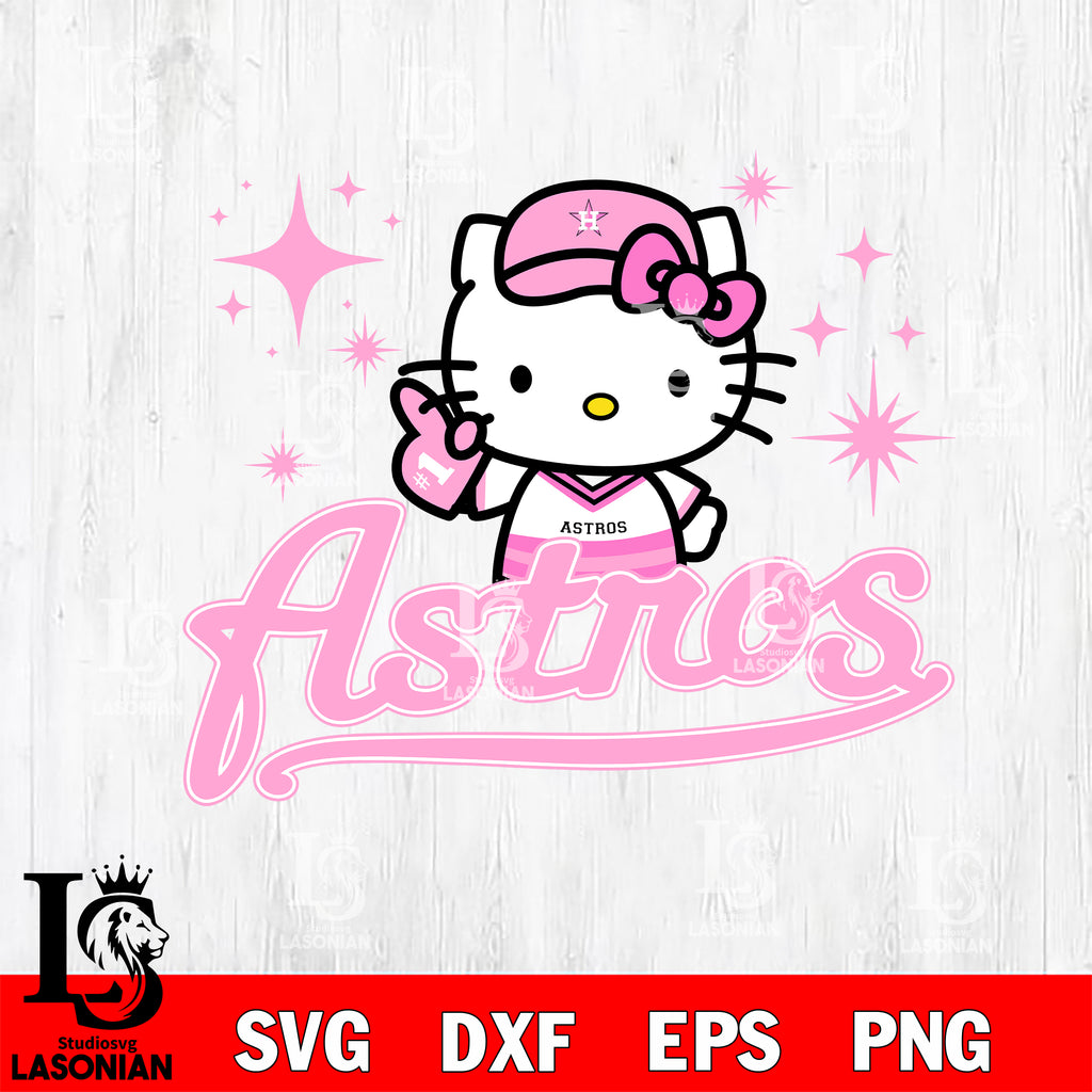 Astros Hello kitty svg eps dxf png file, Digital Download , Instant Do ...