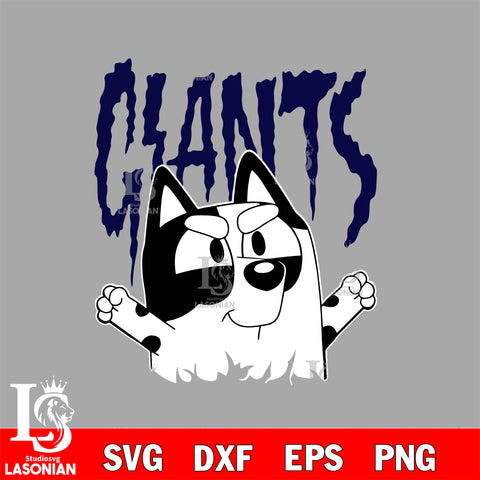 Bluey New York Giants svg, muffin nfl svg eps dxf png file, Digital Download , Instant Download