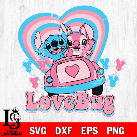 Stitch valentine svg eps dxf png file, Digital Download,Instant Download