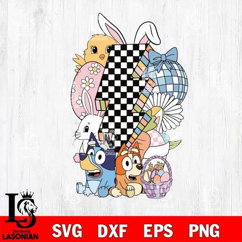 Easter bluey svg, bluey bingo Svg eps dxf png file, Digital Download, Instant Download