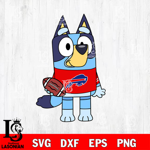 Bluey Buffalo Bills svg eps dxf png file, Digital Download , Instant Download