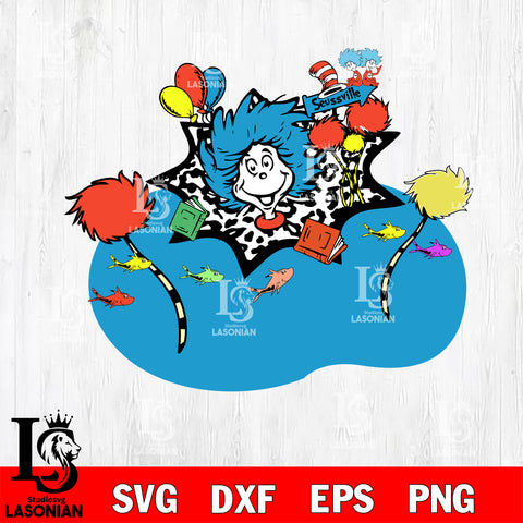 Dr seuss day svg, cat in the hat svg eps dxf png file, Digital Download,Instant Download