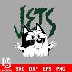 Bluey New York Jets svg, muffin nfl svg eps dxf png file, Digital Download , Instant Download