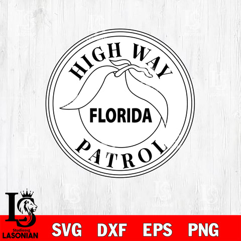 Florida Highway Patrol Badge svg eps png dxf file ,Logo Police black and white Digital Download, Instant Download