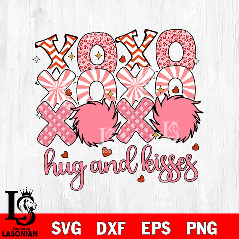 XoXo Hug and Kiss, Dr seuss Valentine svg , dxf, eps ,png file, digital download,Instant Download