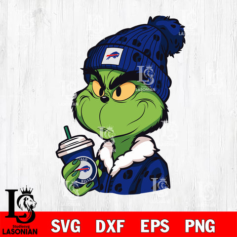 Boujee grinch NFL Buffalo Bills svg eps dxf png file, digital download , Instant Download