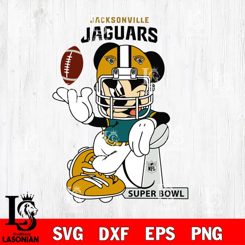 Jacksonville Jaguars Mickey Mouse And Friends svg, NFL svg eps dxf png file, Digital Download , Instant Download
