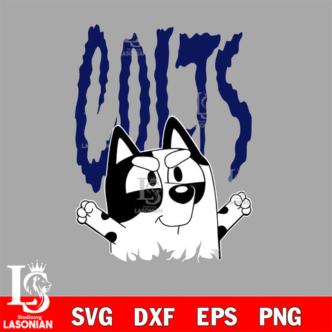 Bluey Indianapolis Colts svg, muffin nfl svg eps dxf png file, Digital Download , Instant Download