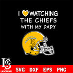 I love watching the Los Angeles Chargers with my daddy svg eps dxf png file, digital download , Instant Download