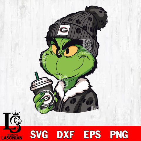 Boujee grinch GEORGIA BULLDOGS svg eps dxf png file, Digital Download