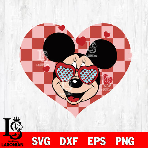Mickey Valentine svg eps dxf png file, digital download