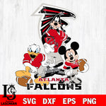 Atlanta Falcons Mickey Mouse And Friends svg, NFL svg eps dxf png file, Digital Download , Instant Download