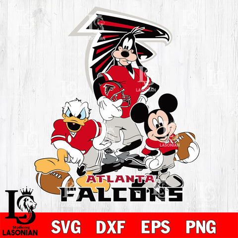 Atlanta Falcons Mickey Mouse And Friends svg, NFL svg eps dxf png file, Digital Download , Instant Download