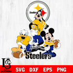 Pittsburgh Steelers Mickey Mouse And Friends svg, NFL svg eps dxf png file, Digital Download , Instant Download