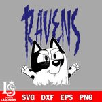 Bluey Baltimore Ravens svg, muffin nfl svg eps dxf png file, Digital Download , Instant Download
