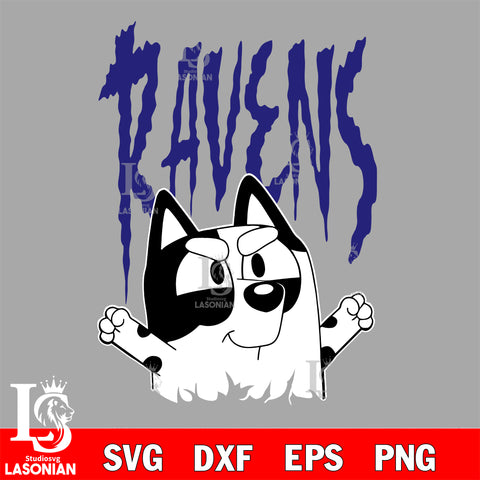 Bluey Baltimore Ravens svg, muffin nfl svg eps dxf png file, Digital Download , Instant Download