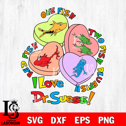 One fish two fish blue fish, red fish svg, dr seuss svg eps dxf png file, Digital Download,Instant Download