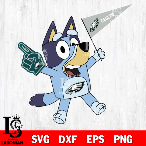 Philadelphia Eagles bluey svg eps dxf png file, Digital Download , Instant Download