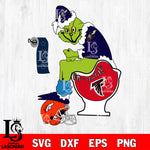 Grinch Football Theme Toilet svg, NFL svg eps dxf png file, Digital Download , Instant Download