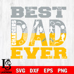 Best dad ever Los Angeles Chargers svg eps dxf png file, Digital Download , Instant Download